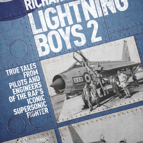 Lightning Boys 2 - Jet Age Series - book - webp - Jet Art Gallery The front cover of the aviation book Lightning Boys 2, featuring a dramatic image of an RAF English Electric Lightning interceptor.