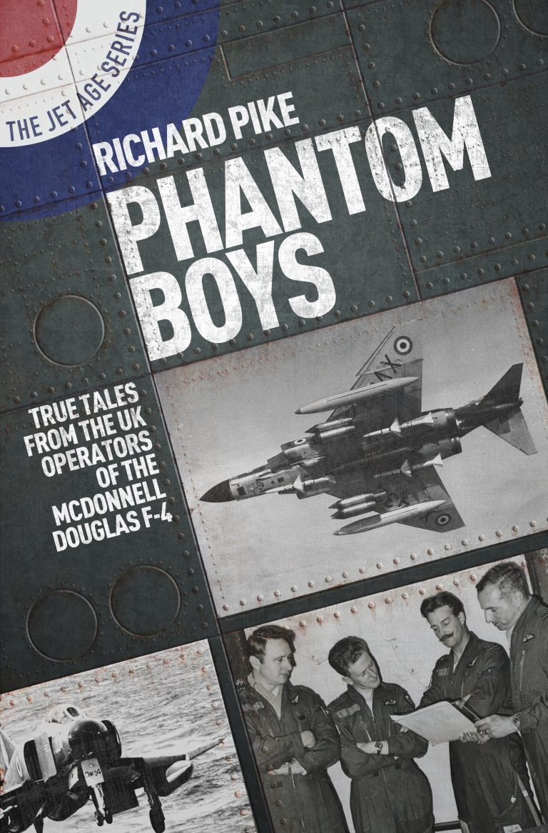 A copy of the book Phantom Boys by Richard Pike, featuring the McDonnell Douglas F-4 Phantom on the cover.