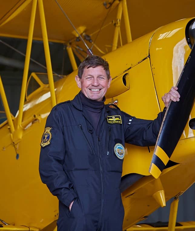 David Morgan with his de Havilland Tiger Moth