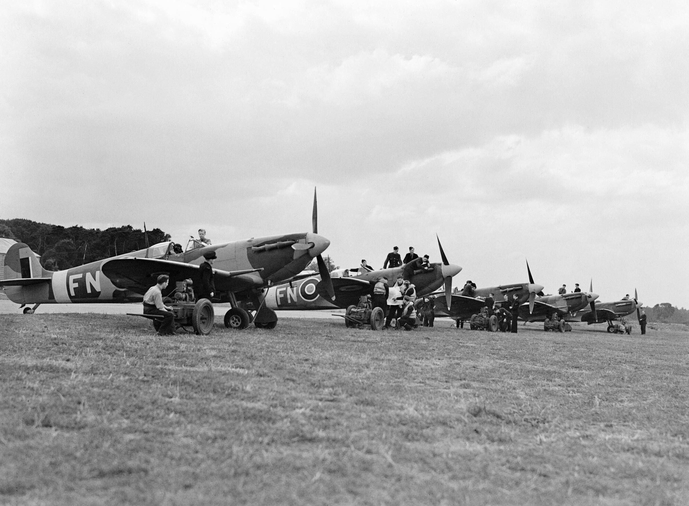 Spitfire Mk VBs of No. 453 Squadron RAAF at RAF Drem, 14 August 1942